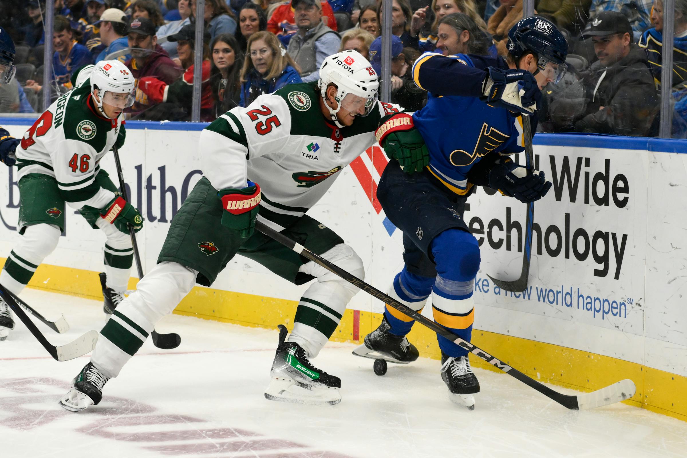 Wild return to the road, roll past St. Louis Blues