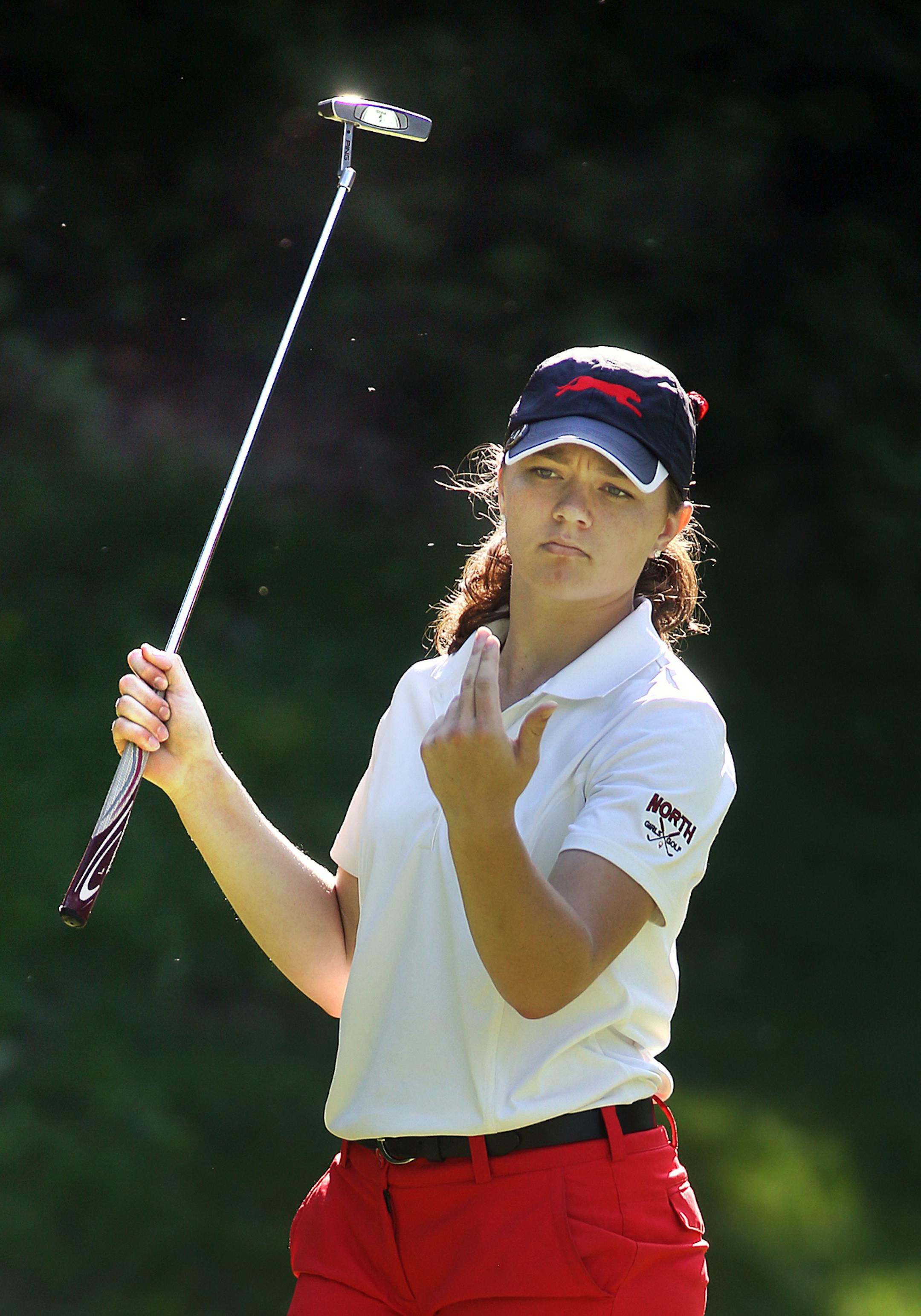 Lakeville North golfer Brianna Vetter competed in the Class 3A, Section 1 tournament at the Cannon Falls Golf Club. ] JIM GEHRZ ï james.gehrz@startribune.com / Canon Falls, MN / May 28, 2015 / 9:30 AM ñ BACKGROUND INFORMATION: Feature story on Lakeville North's girls' golf team. Lakeville North's girls' golf team will be competing in the Class 3A, Section 1 tournament at the Cannon Falls Golf Club starting at 9 a.m.