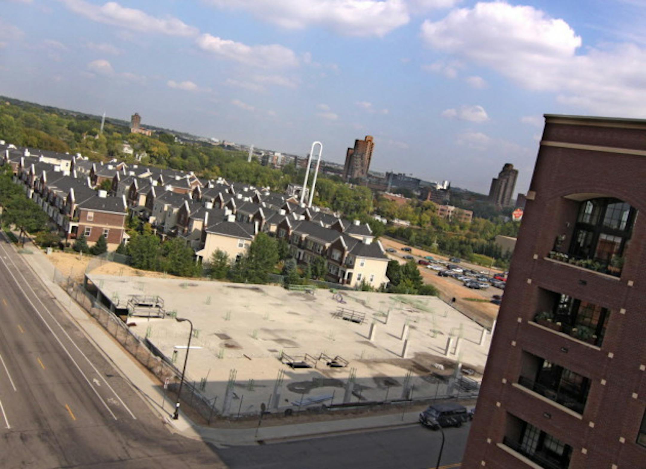 Here's what the site looked like before construction of the Paxon began.