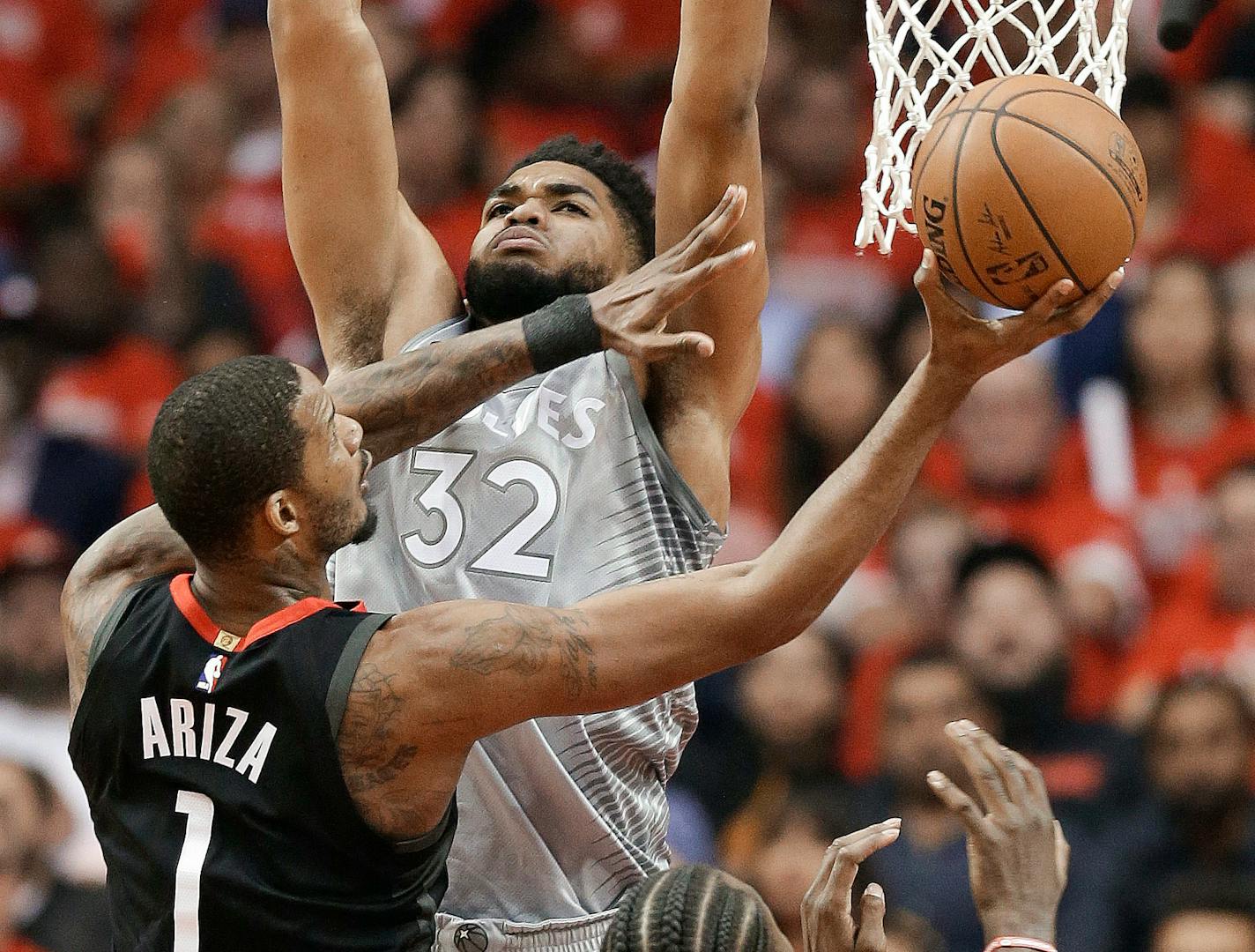 Karl-Anthony Towns hasn't been able to get anything going in the first two playoff games against the Rockets