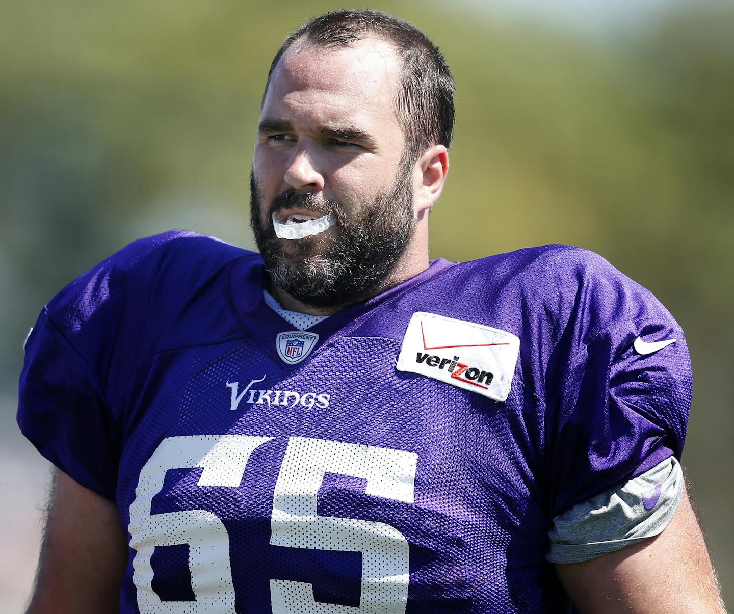 Minnesota Vikings John Sullivan (65). ] CARLOS GONZALEZ cgonzalez@startribune.com - July 31, 2015, Mankato, MN, NFL, Minnesota Vikings Training Camp, Minnesota State University, Mankato, ORG XMIT: MIN1508042049392186