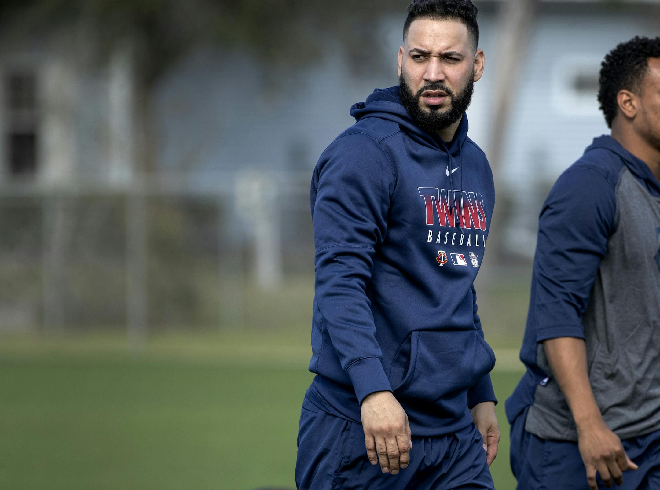 Minnesota Twins Marwin Gonzalez warmed up before a workout on Tuesday. ] CARLOS GONZALEZ &#x2022; cgonzalez@startribune.com &#x2013; Fort Myers, FL &#x2013; February 11, 2020, CenturyLink Sports Complex, Hammond Stadium, Minnesota Twins, Spring Training
