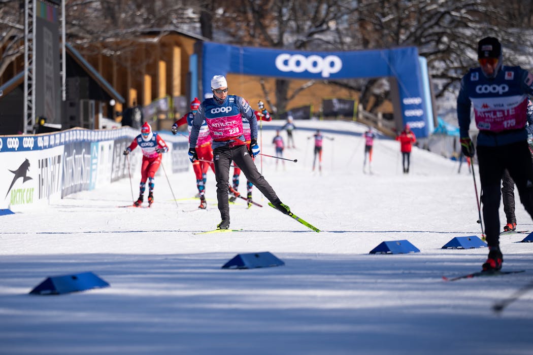 Athletes warmed up on the course ahead of the Loppet Cup at Theodore Wirth Park in Minneapolis on Friday.