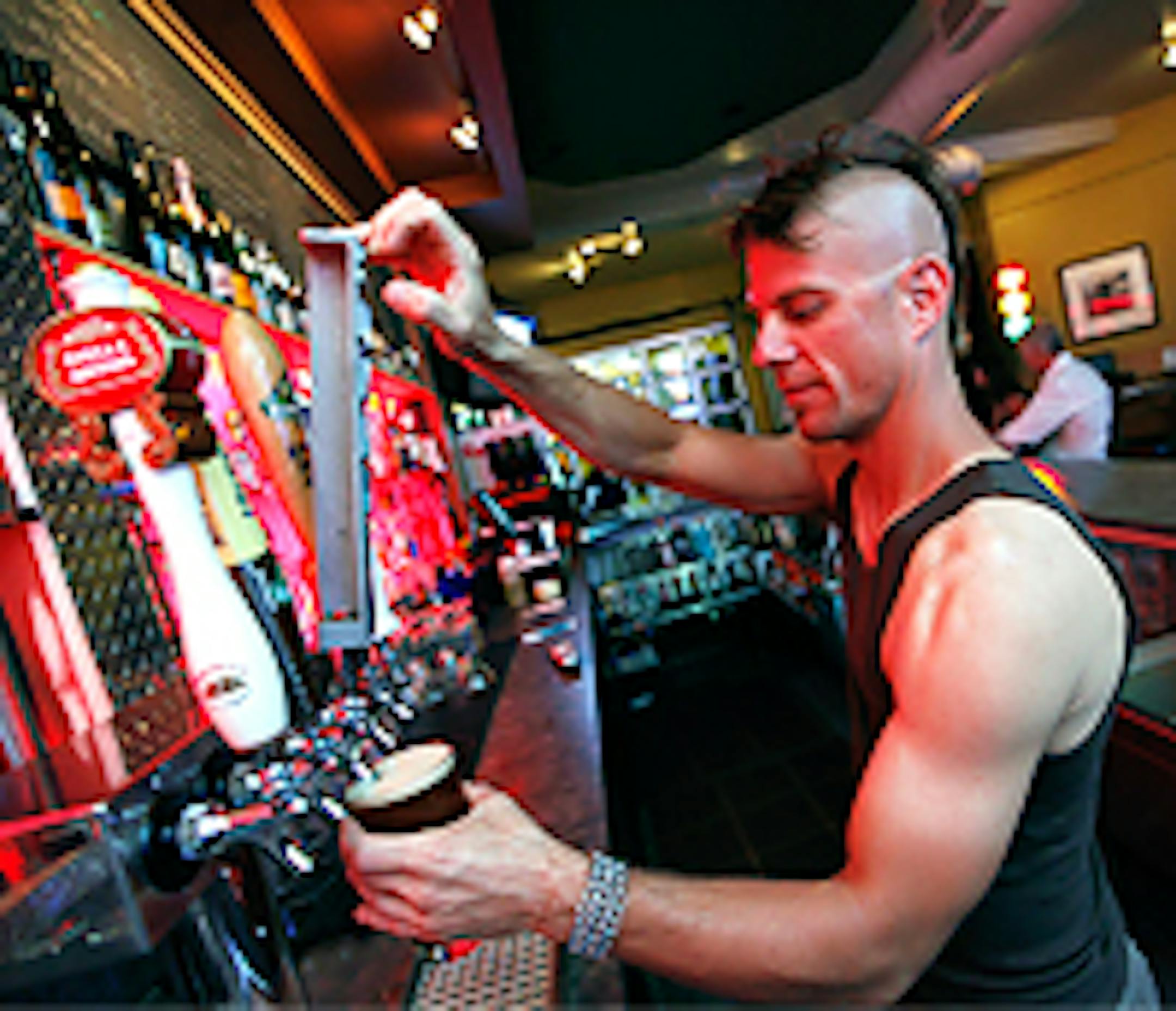 Mikey 'G' Gandolfo works to keep his 'Monday night people', that come to Joe's Garage on their night off