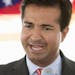 FILE- In this July 6, 2015 file photo, Rep. Carlos Curbelo, R-Fla. speaks in Miami. The Miami-area congressional seat held by Curbelo is one of the na