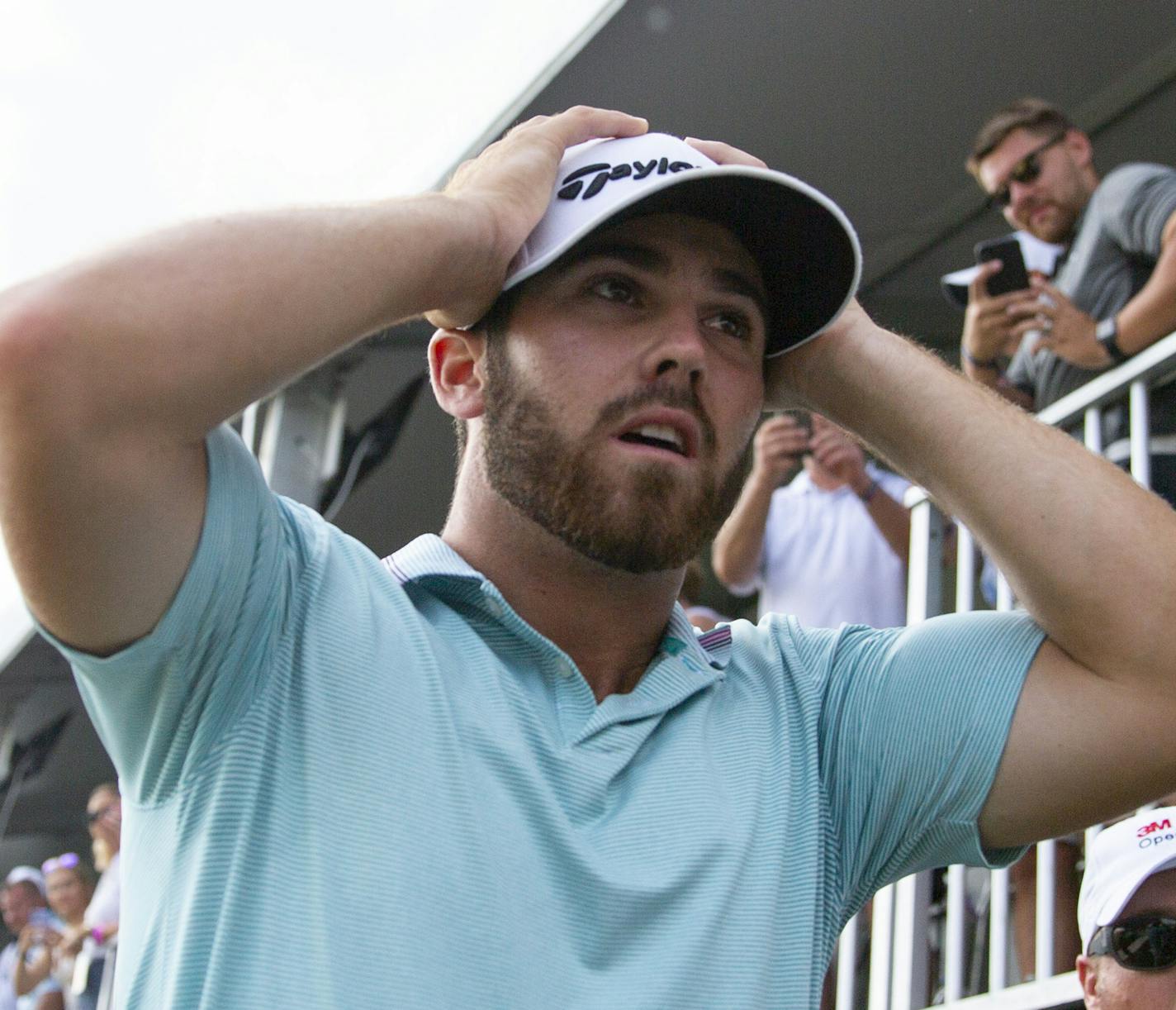 Matthew Wolff tries to grasp the enormity of the moment, after his final-hole eagle catapulted him to victory in the 3M Open on Sunday.