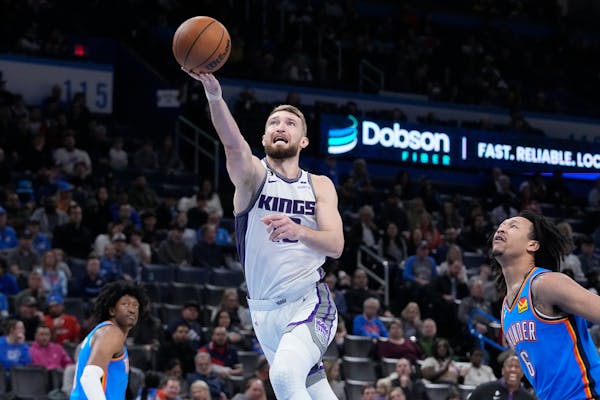 Domantas Sabonis is a center who leads Sacramento in assists.