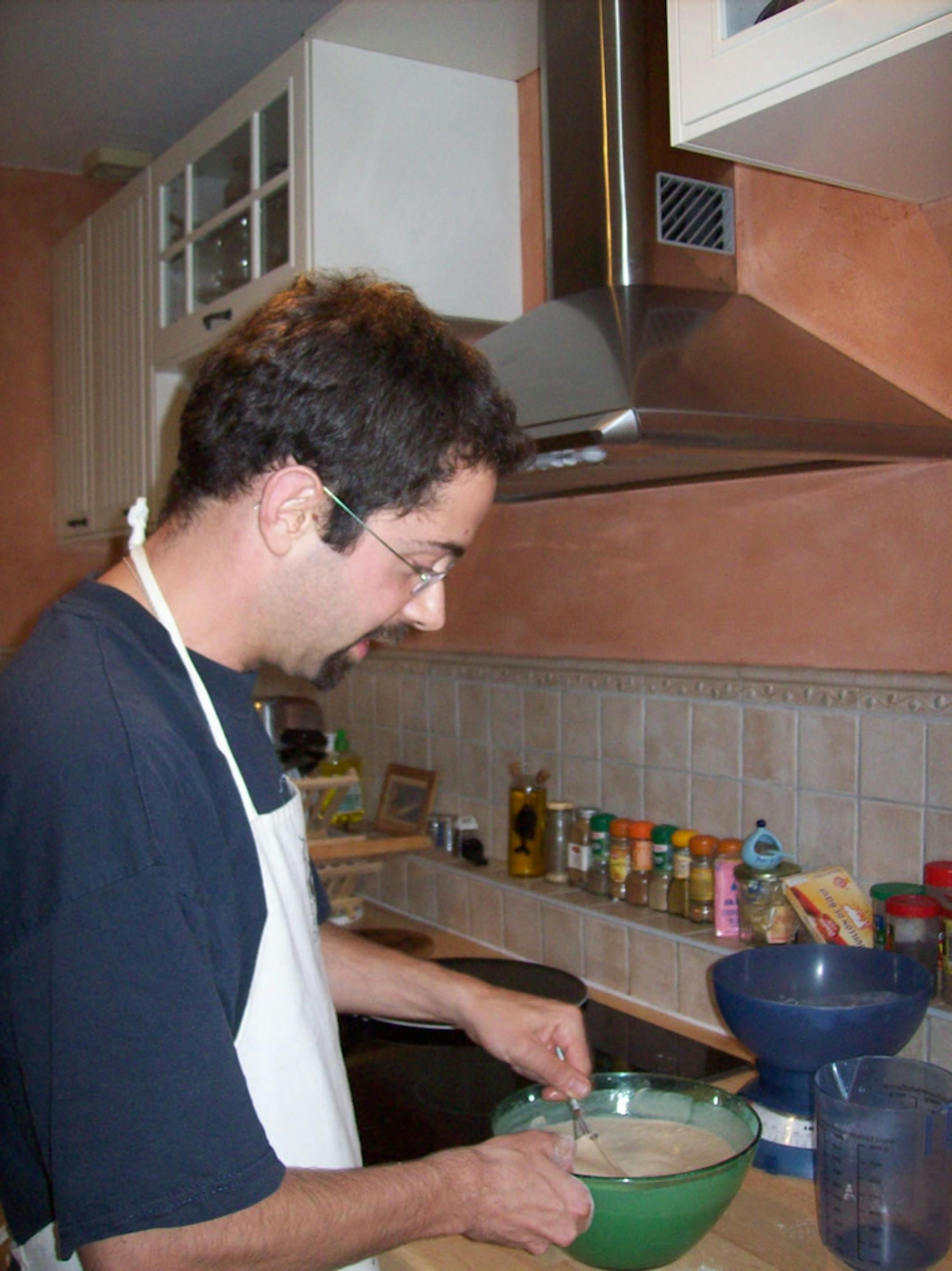 Damien Sadrant making galettes.