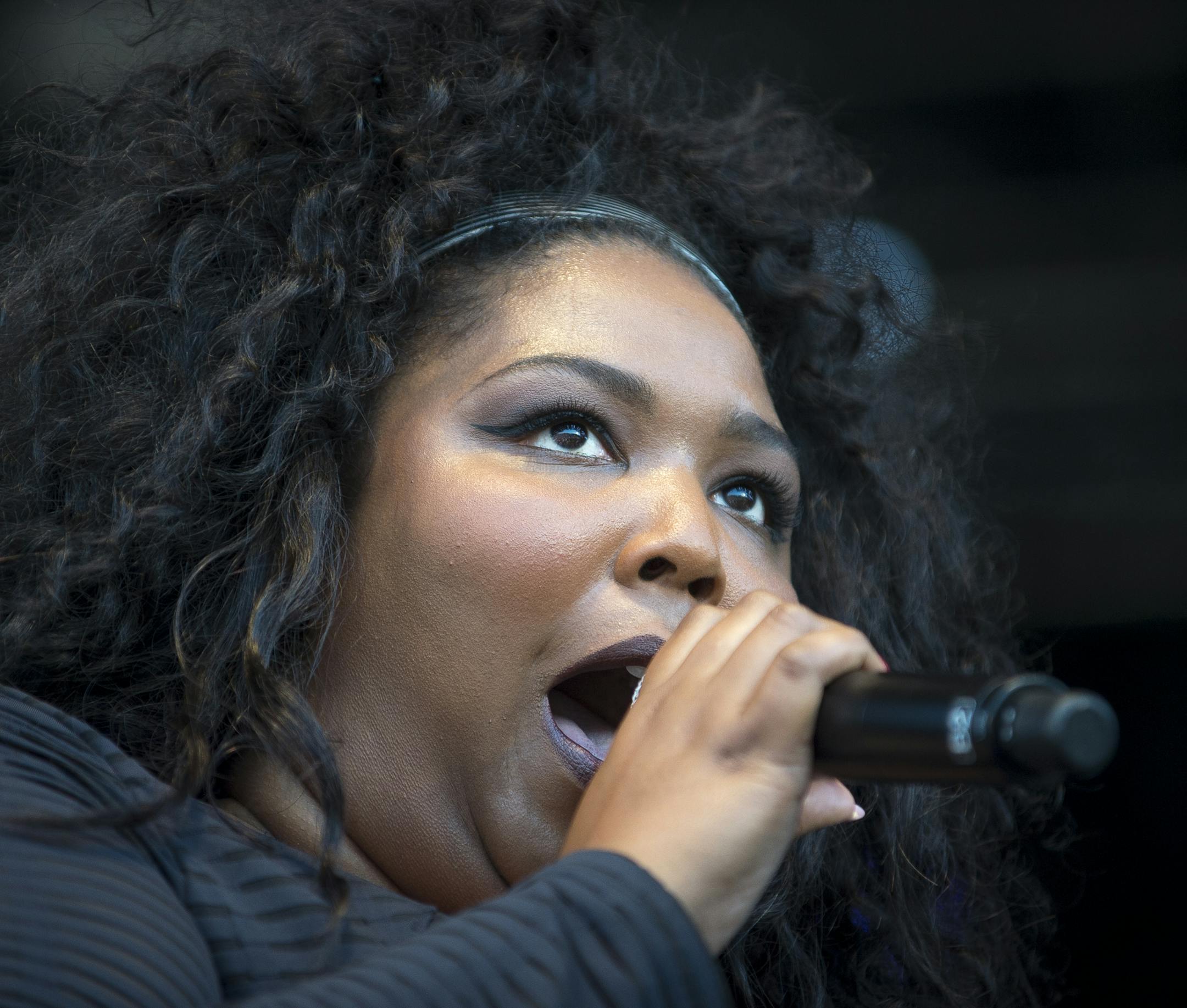 Lizzo performed with Grrrl Prty during Rock the Garden Saturday. ] (AARON LAVINSKY/STAR TRIBUNE) aaron.lavinsky@startribune.com Rock The Garden was held at Boom Island Park on Saturday, June 18, 2016 in Minneapolis, Minn. Acts included Grrrl Prty, Nathaniel Rateliff & Night Sweats, Hippo Campus, Chance the Rapper and the Flaming Lips.