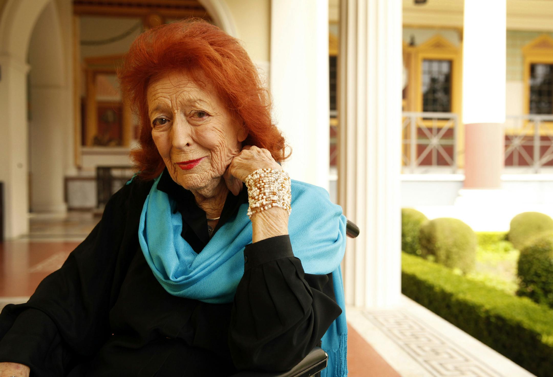 Theodora "Teddy" Getty Gaston, the last wife of J. Paul Getty, at the Getty Villa located on the Pacific Coast Highway in Pacific Palisades on Aug. 16, 2013. Gaston died April 8, 2017 at the age of 103. (Al Seib/Los Angeles Times/TNS)