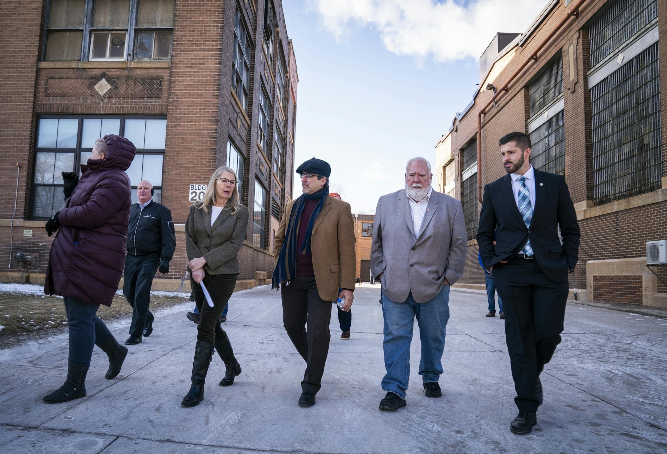 From left and facing the camera, Minnesota House Reps. Michelle Christensen, Carlos Mariani, Jack Considine Jr. and Dan Wolgamott toured Stillwater prison on Jan. 25.