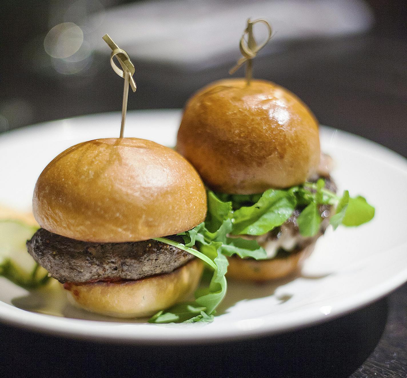 Blended burger sliders from the Mushroom council.