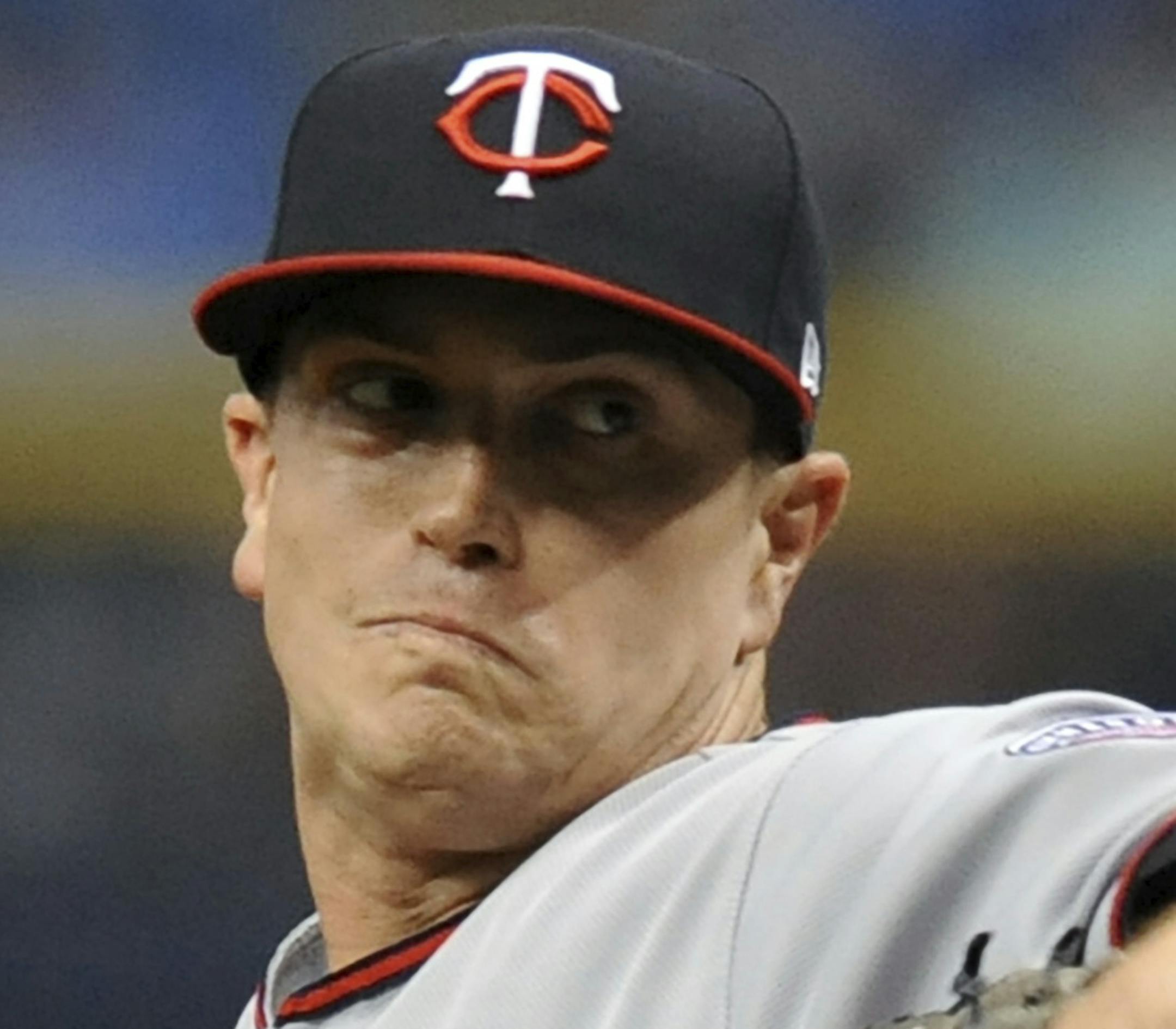 Minnesota Twins starter Kyle Gibson pitches against the Tampa Bay Rays during the first inning of a baseball game Saturday, April 21, 2018, in St. Petersburg, Fla. (AP Photo/Steve Nesius)