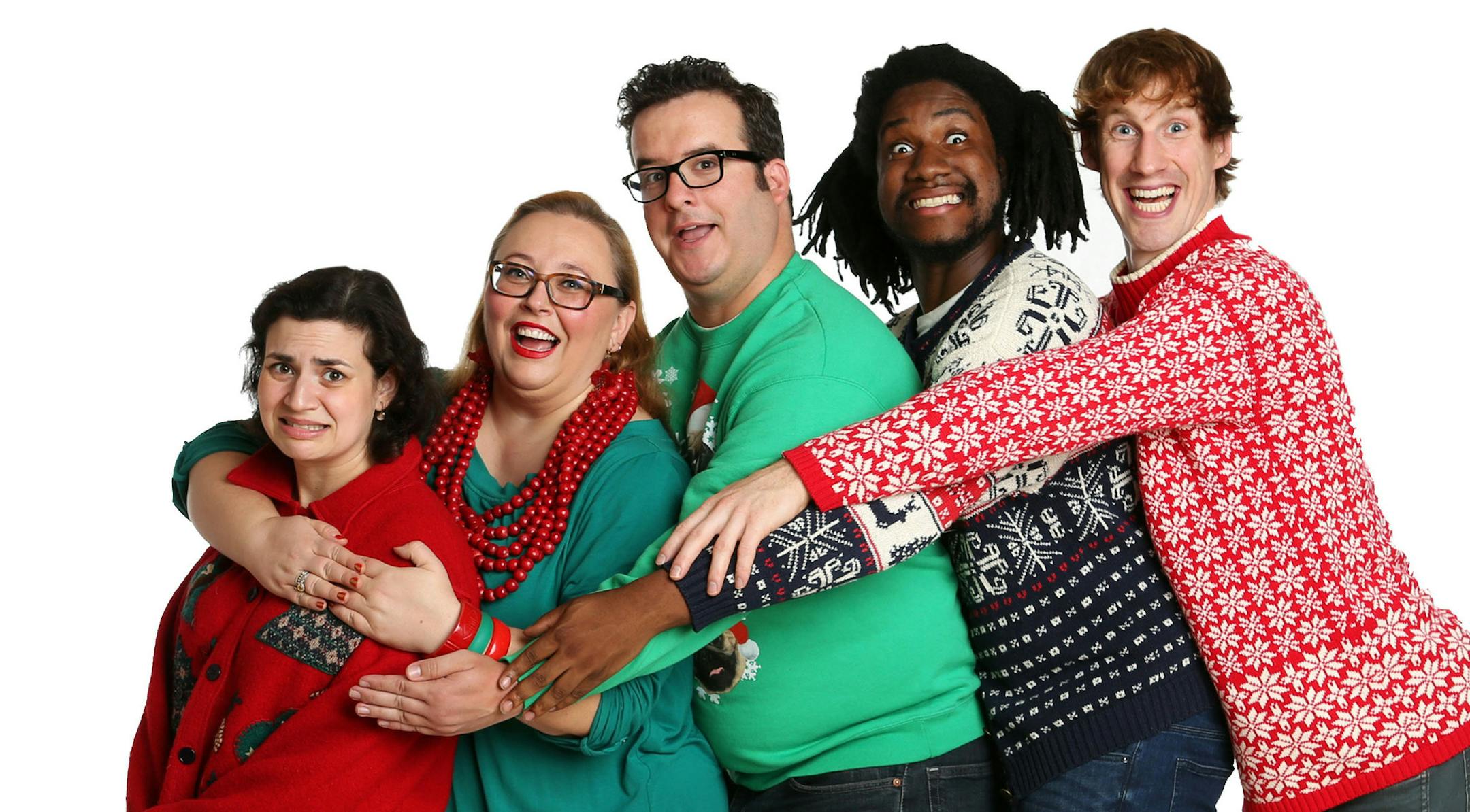 The cast of "What the Elf" at Brave New Workshop.