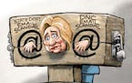 Sack cartoon: Hillary's pillory