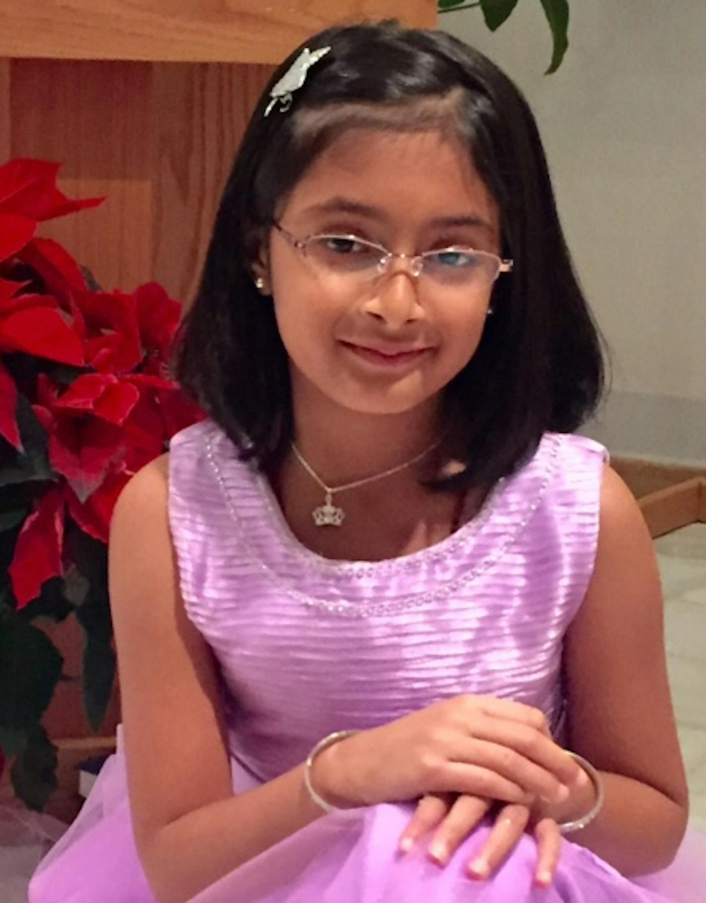 Sanya Pirani, 8, of Prior Lake. Photo submitted by her mother, Dilshad Pirani