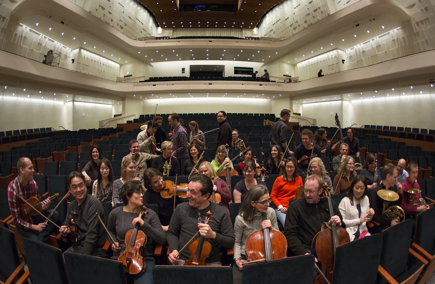 The St. Paul Chamber Orchestra gets comfortable in the new Ordway Concert Hall. ] BRIAN PETERSON &#x2022; brianp@startribune.com St. Paul, MN - 2/11/2015