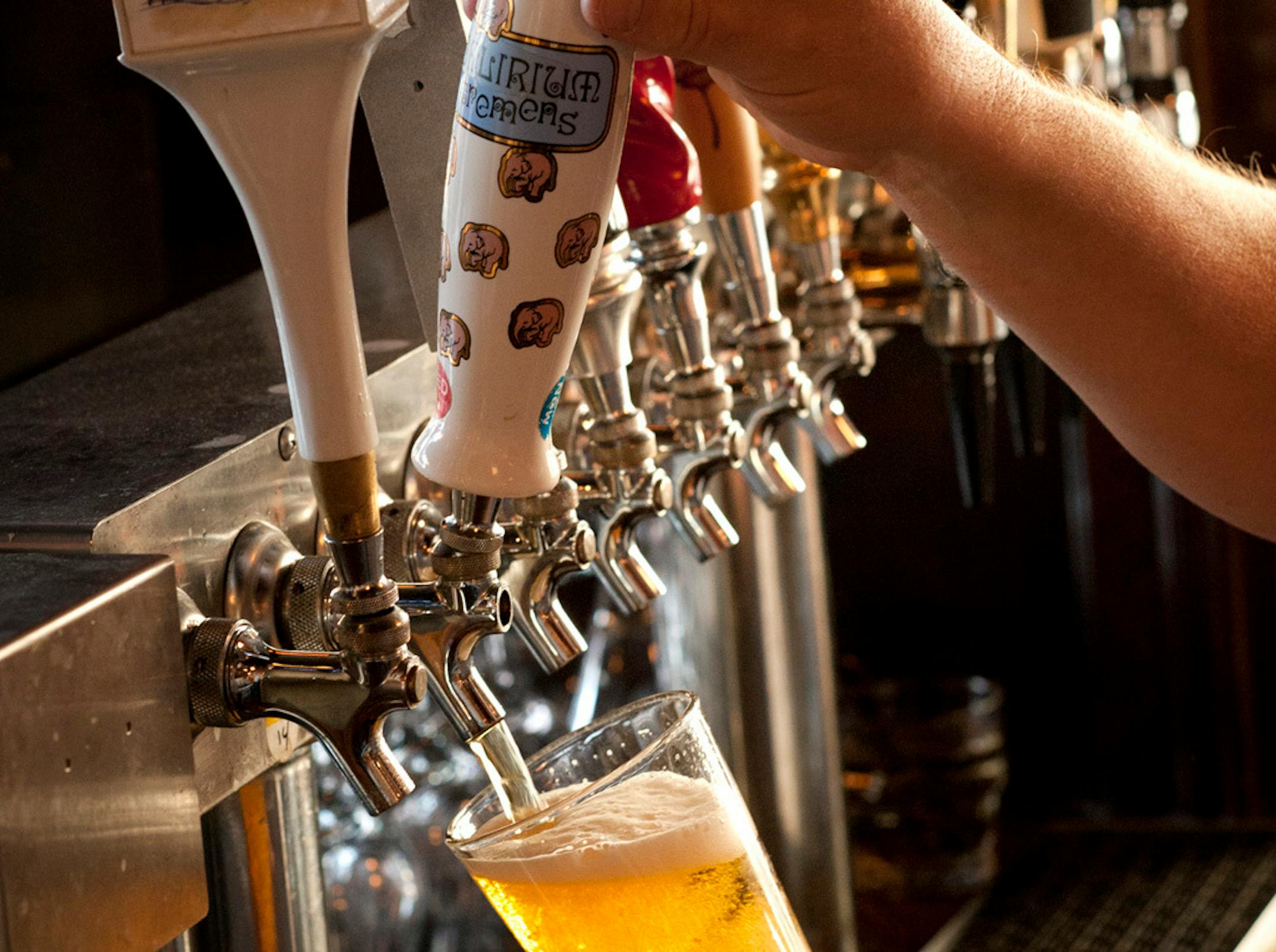Where drinking is never dull: The Muddy Pig features an ever-rotating selection of taps.