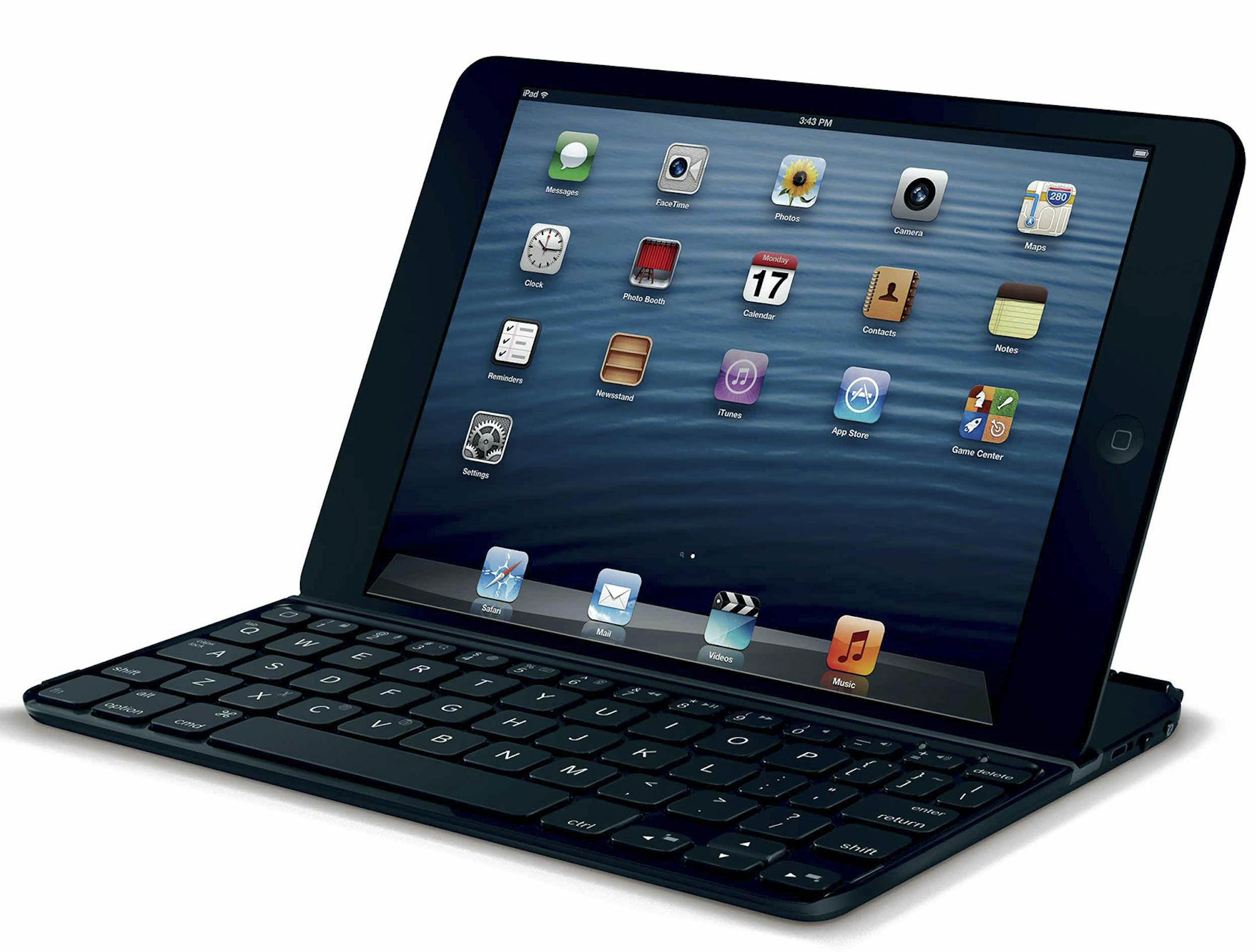 An undated handout photo of the Logitech Ultrathin Keyboard Mini. The keyboard, priced at $80, attaches to the iPad Mini with a magnetic hinge -- just like iPad covers. (Handout via The New York Times) -- NO SALES; FOR EDITORIAL USE ONLY WITH STORY SLUGGED CIR-GEEK-NOTES. ALL OTHER USE PROHIBITED. ORG XMIT: XNYT136