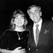 FILE - In this Dec. 6, 1982 file photo, actress Penny Marshall poses with her brother, producer-director Garry Marshall at a dinner given in honor of 