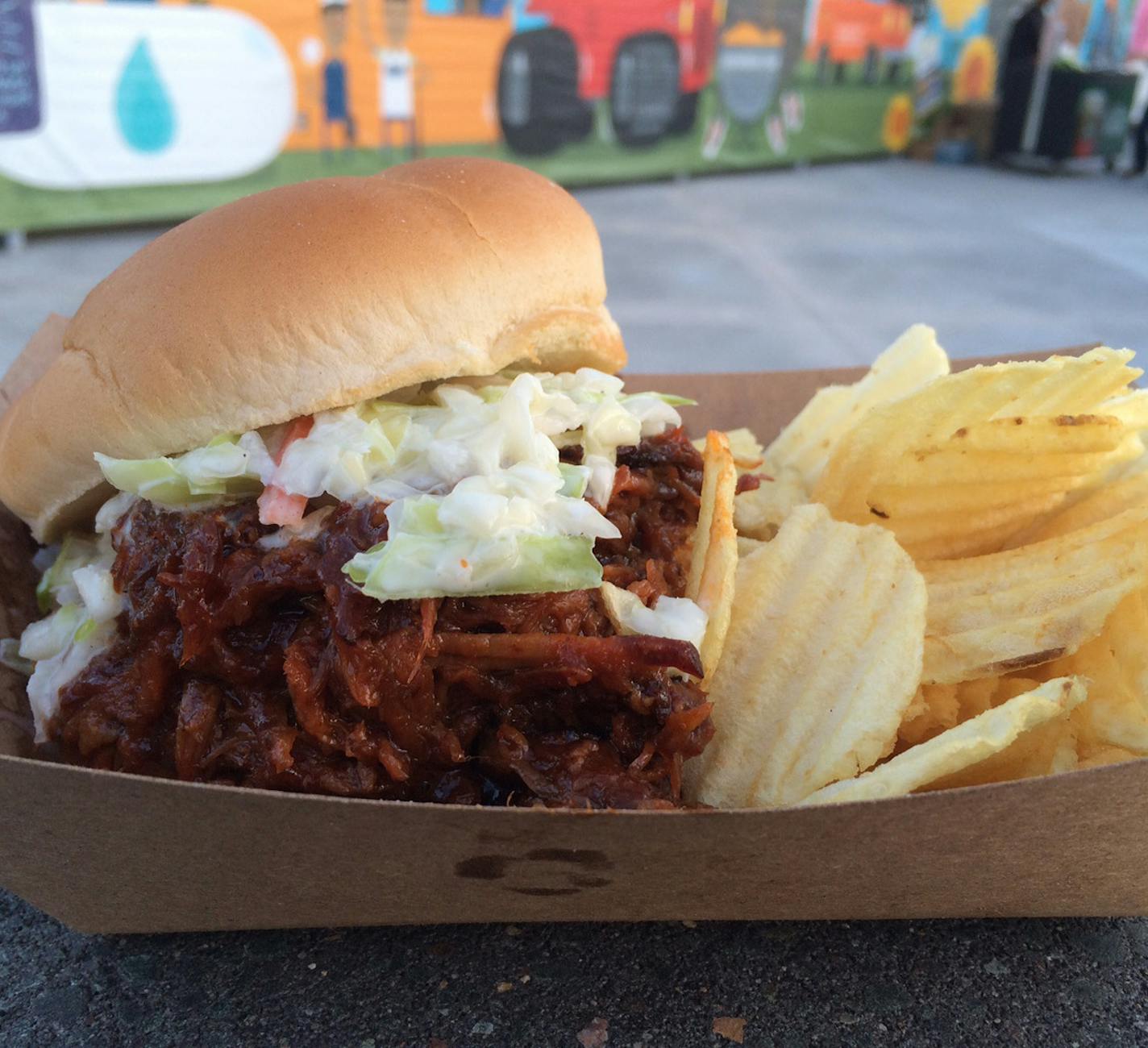 Pulled Pork Sandwich at CHS Stadium, new home of the Saints. Credit: Rick Nelson, Star Tribune