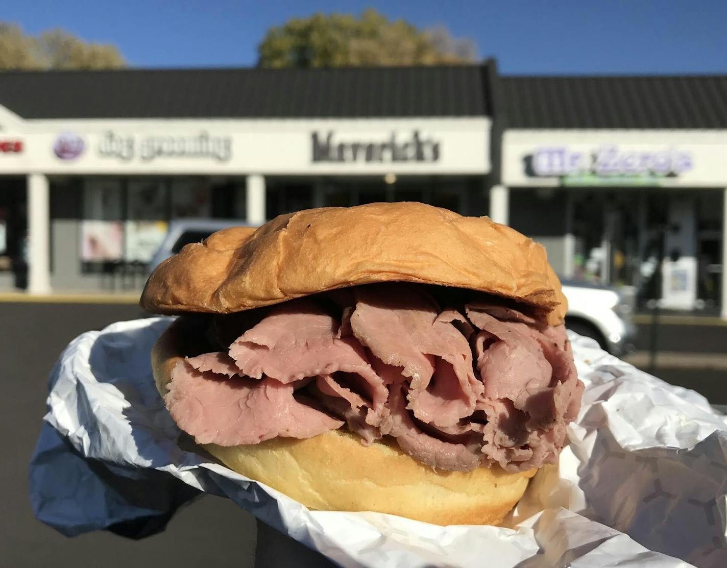 Roast beef sandwich from Maverick's Real Roast Beef in Roseville.