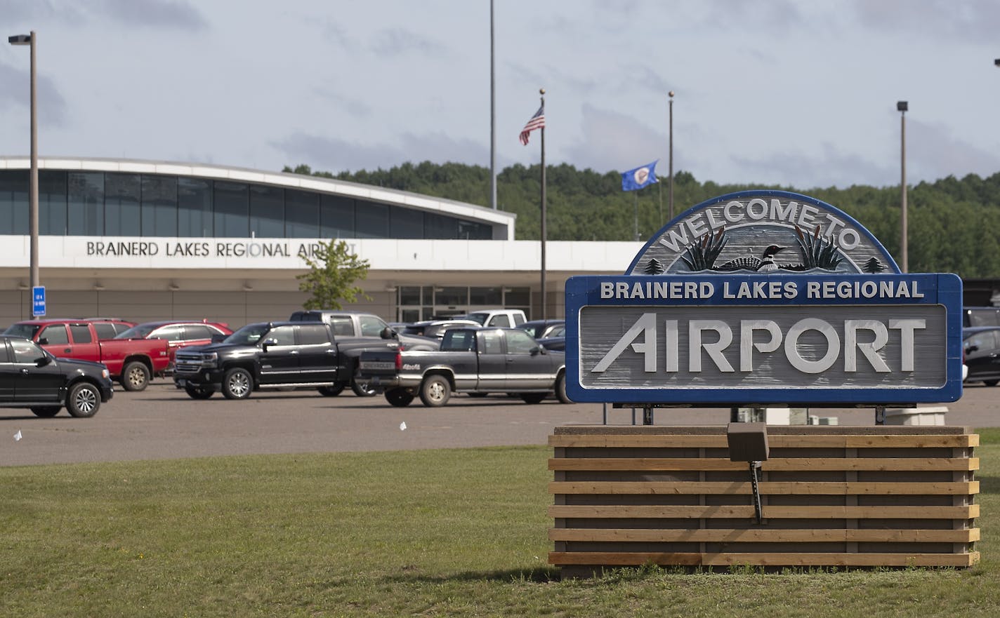 The Brainerd Lakes Regional Airport, near the site where a North Memorial Health helicopter crashed where the pilot and the nurse died at the scene, Friday, June 28, 2019 in Brainerd, MN.