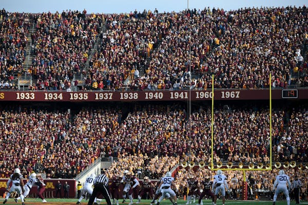Minnesota played Penn State in front of a sell-out crowd at TCF Bank Stadium last season.