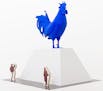 Katharina Fritsch's 20-foot rooster recalls weather vanes.