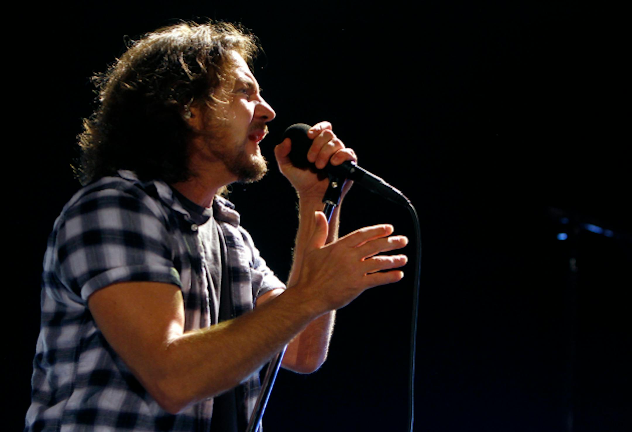 Eddie Vedder is still alive; he and Pearl Jam just haven't played the Twin Cities since 2006. / AP Photo/Robert E. Klein