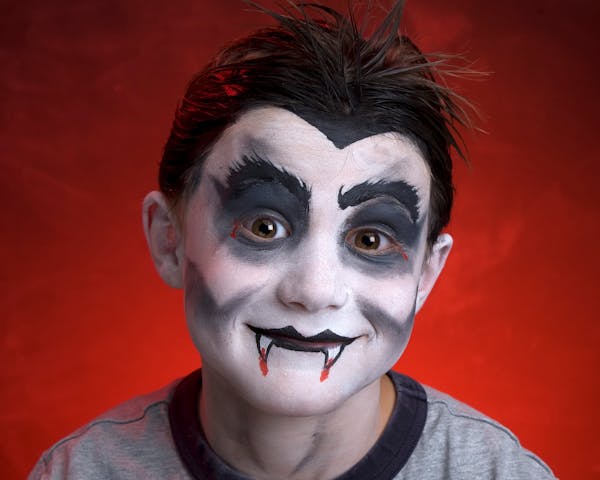 Nathan Seymour, 6, of Minneapolis, models the vampire look.