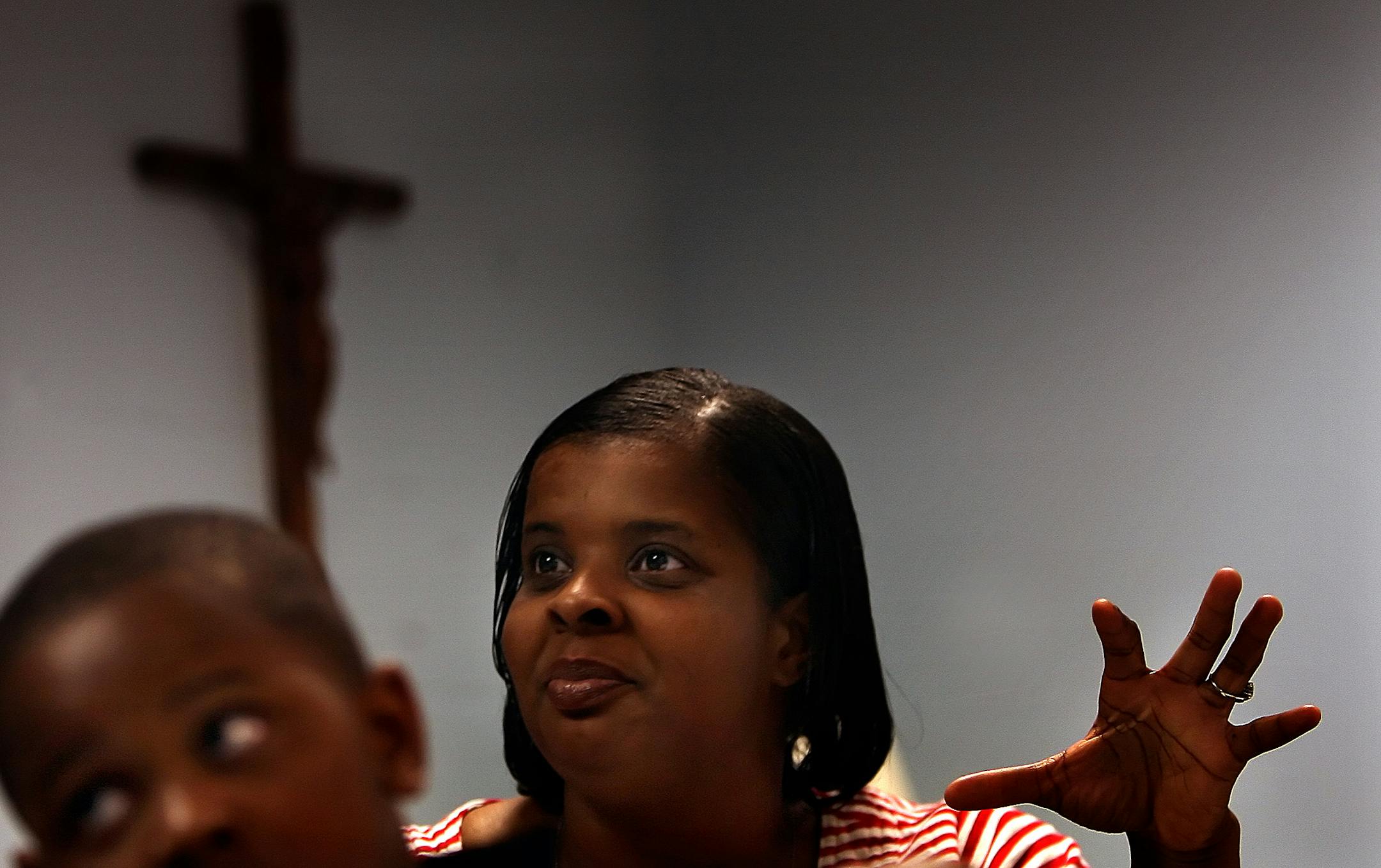 Kim Wash is the single mother of two children and is among hundreds of parents who are taking a new parent education class sponsored by the Minneapolis Public Schools.