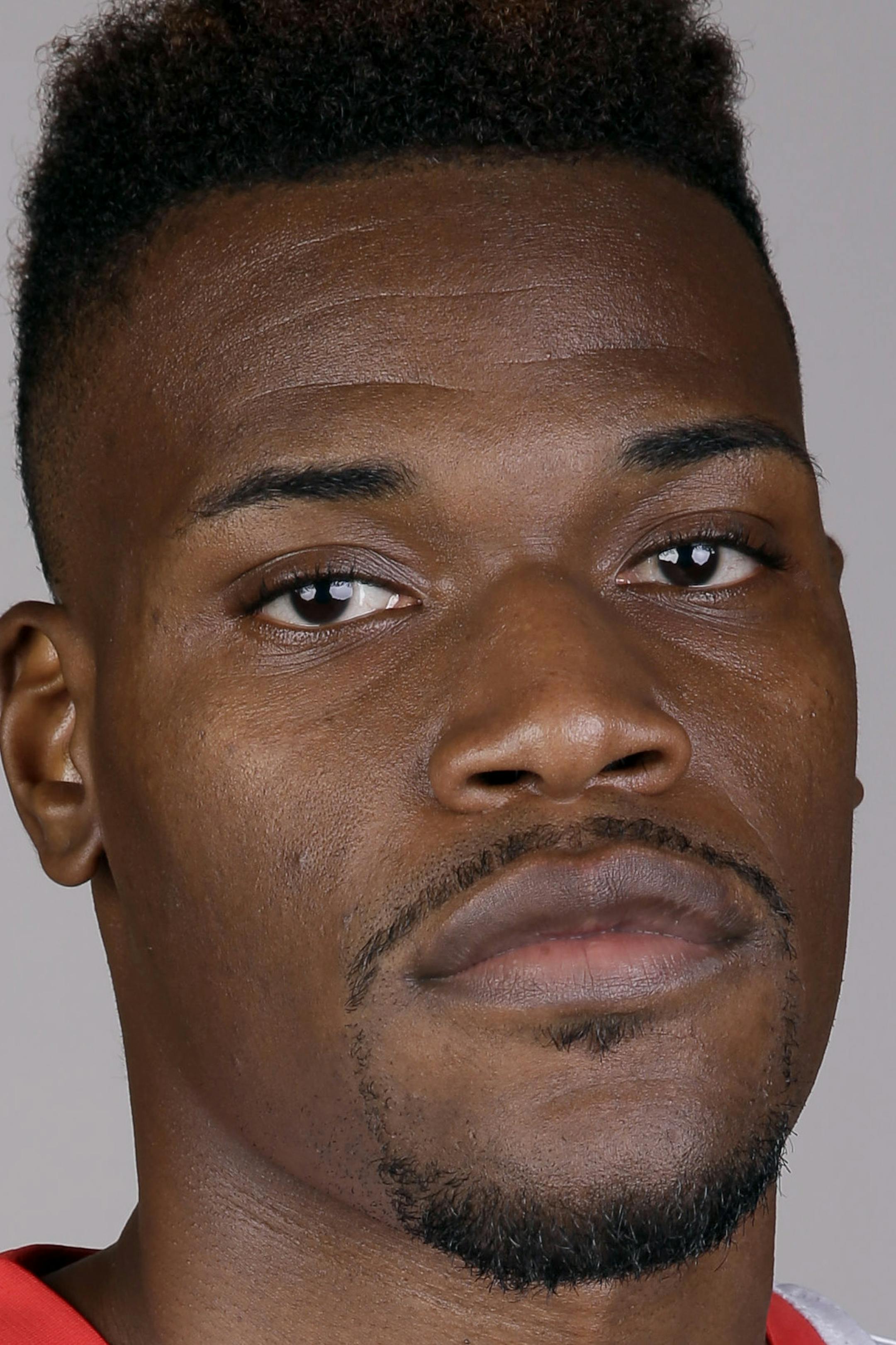 Houston Rockets' Jeff Adrien poses during media day Monday, Sept. 29, 2014, in Houston. (AP Photo/David J. Phillip)