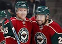 Wild defensemen Jonas Brodin, left, and Matt Dumba: Brodin was put on the Wild's protected list for the NHL expansion draft; Dumba was not.