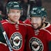 Wild defensemen Jonas Brodin, left, and Matt Dumba: Brodin was put on the Wild's protected list for the NHL expansion draft; Dumba was not.