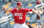 Lakeville North's Billy Riach pitched in sixth inning during the Class 3A baseball quarterfinals at CHS Field, Friday, June 12, 2015 in St. Paul, MN. 