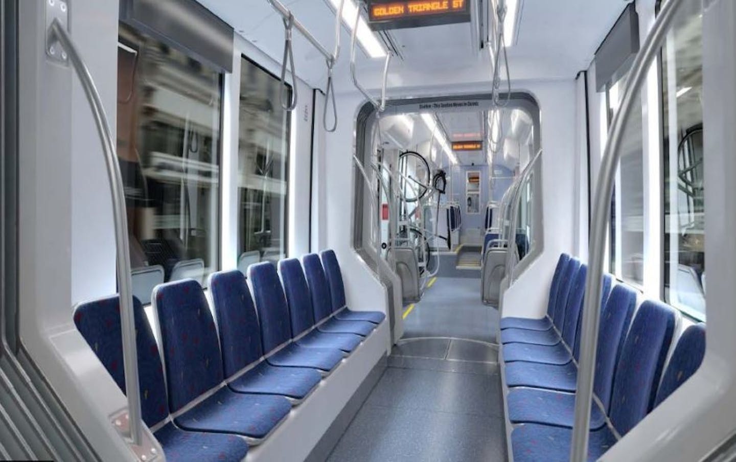 The light-rail cars being ordered for the Southwest Light Rail line will have a new middle-area seating design.