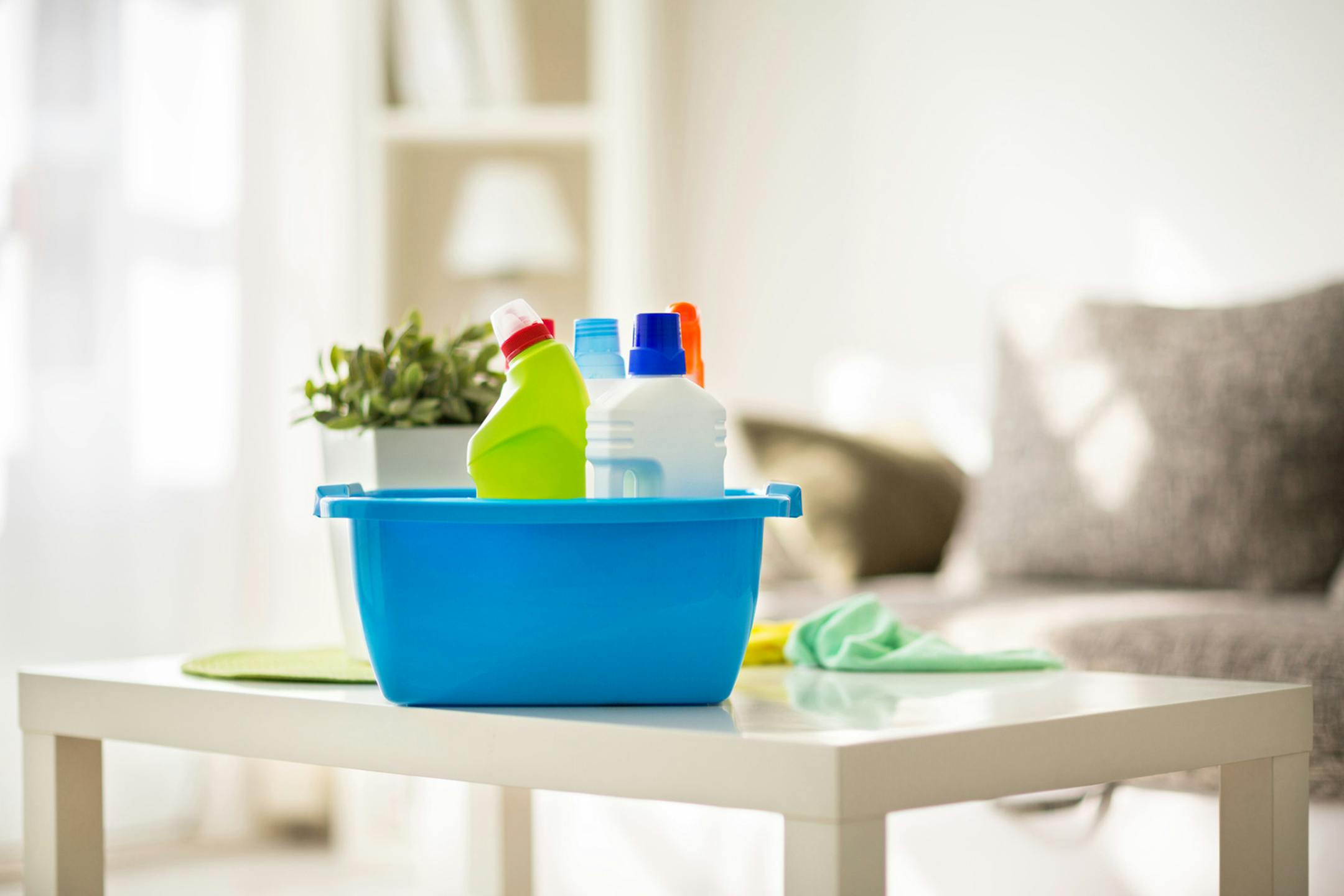 Streamline your cleaning tools to save time.