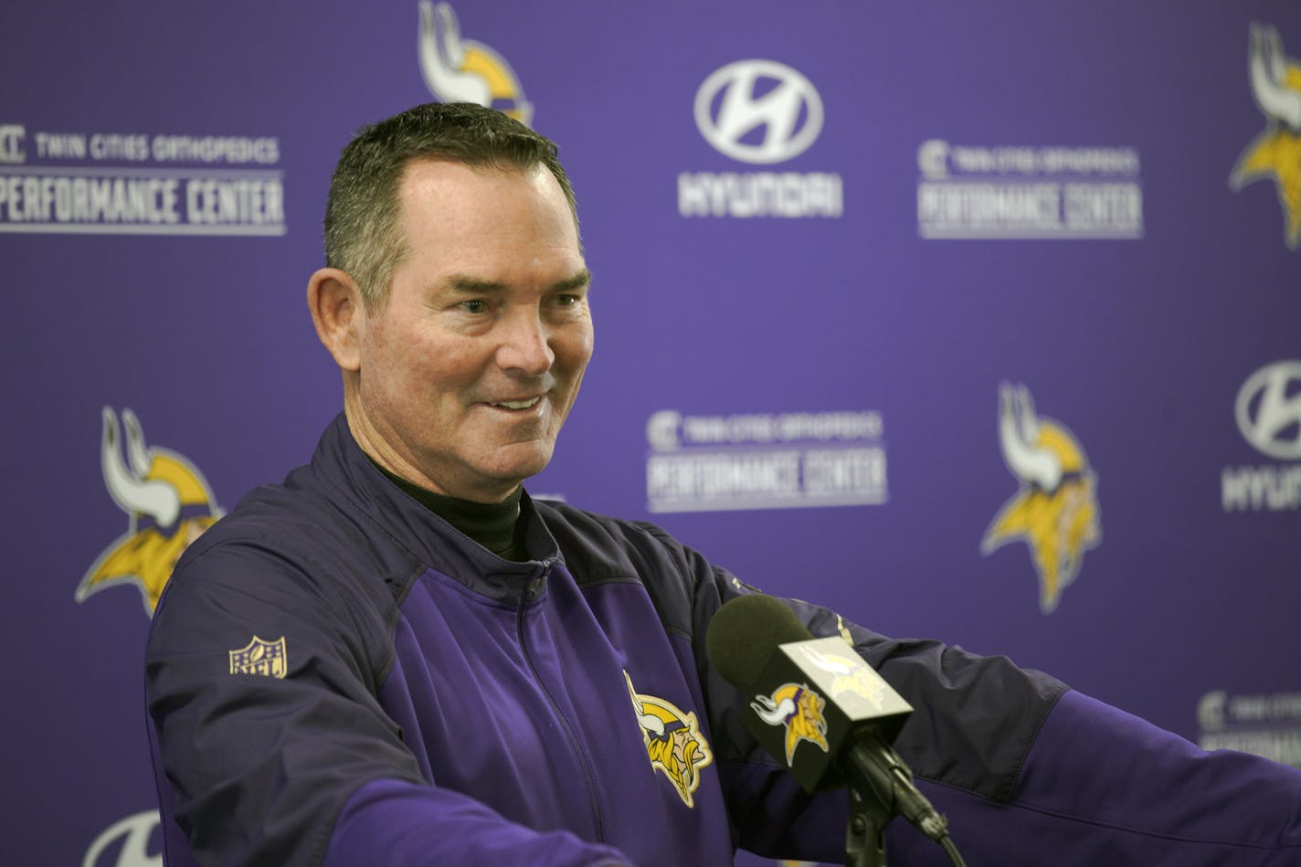 Vikings coach Mike Zimmer has his season-ending press conference. ] BRIAN PETERSON &#x2022; brian.peterson@startribune.com
Minneapolis, MN Thursday, January 3, 2019