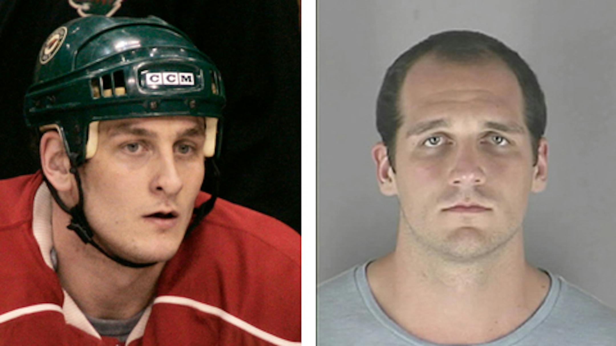 Derek Boogaard (left) and Aaron Boogaard