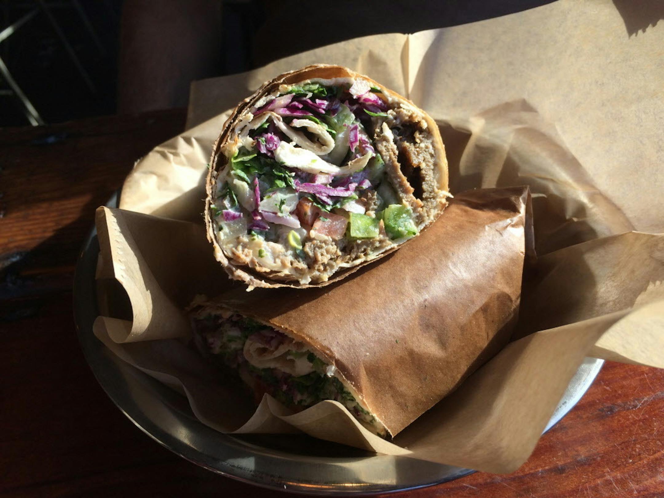 Spitz (in the former Wilde Roast spot on E. Hennepin) offers wraps, salads and more.