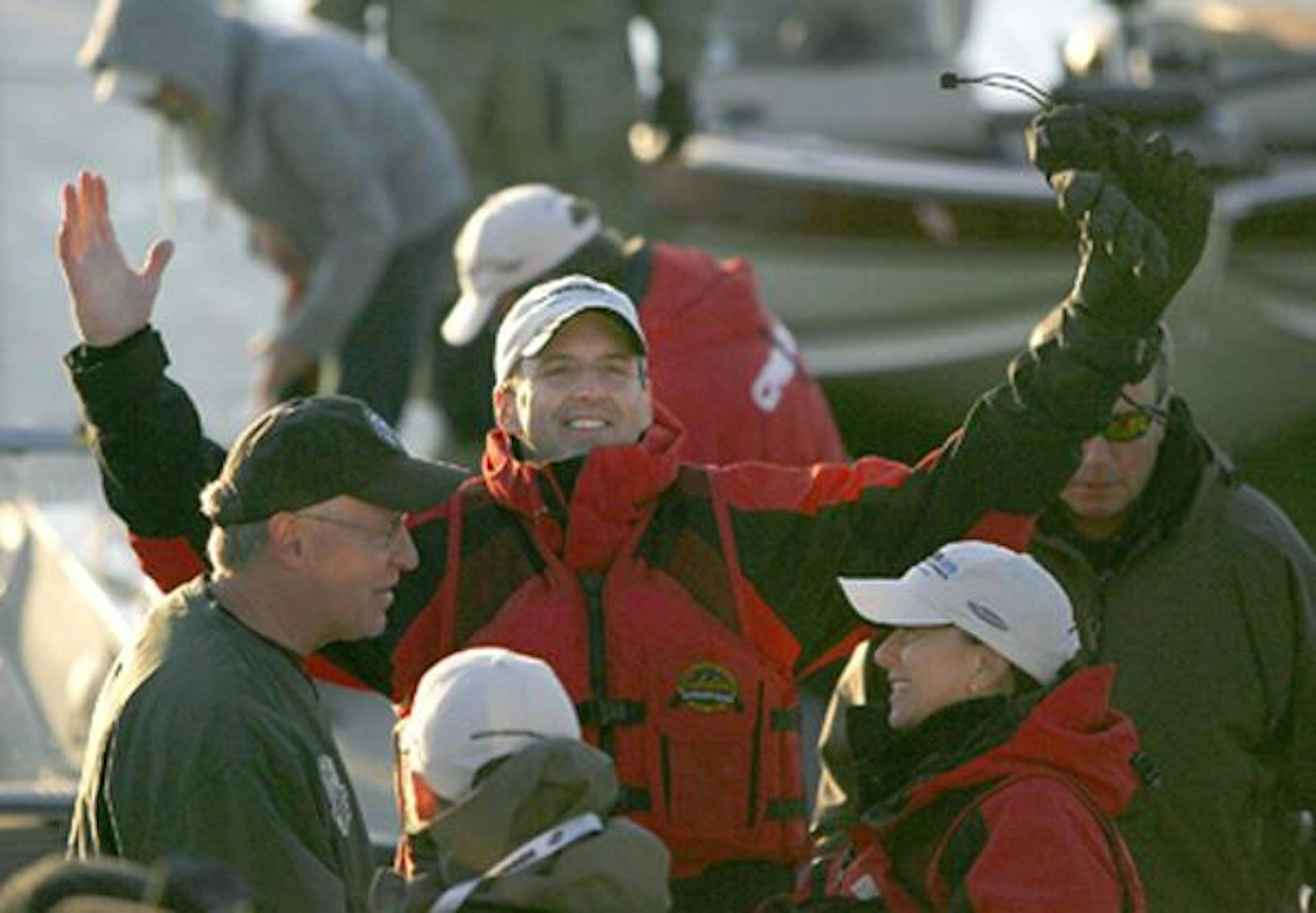 Gov. Tim Pawlenty at the Governor's Fishing Opener on White Bear Lake