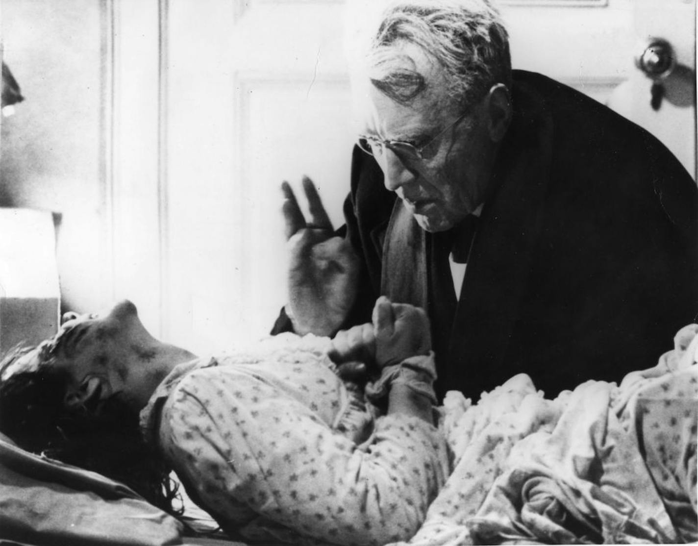 Linda Blair and Max von Sydow in "The Exorcist."