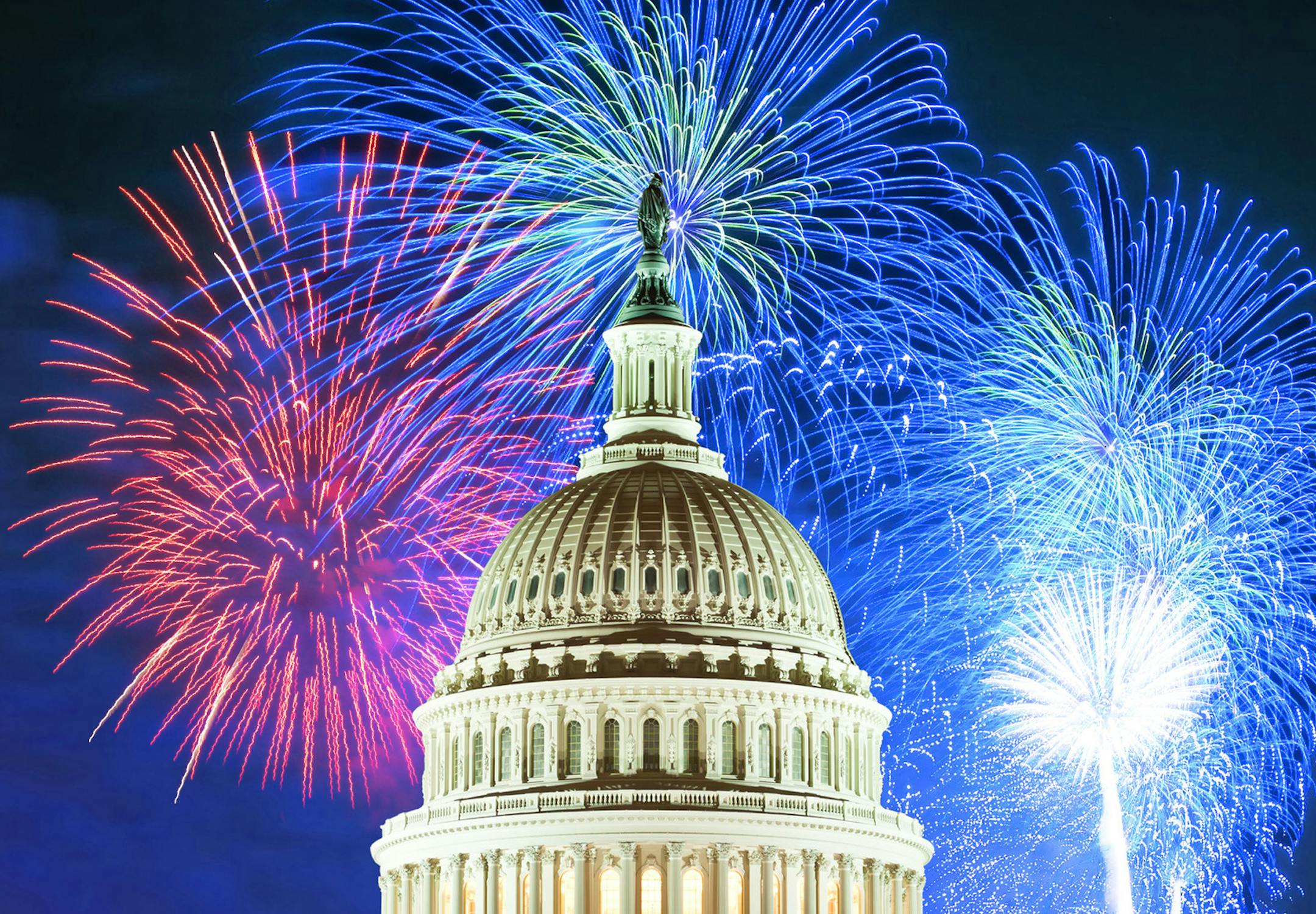 Credit: Fotosearch.com Catch fireworks over the Captiol on "A Capitol Fourth."