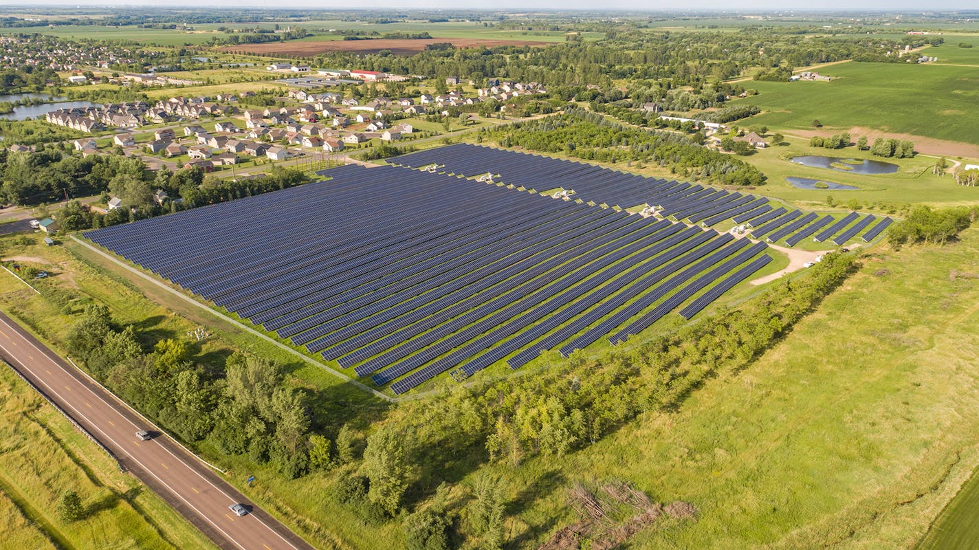 NRG's solar farm off Route 3 in Farmington (Provided by NRG)