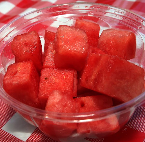 Watermelon at the Produce Exchange booth at the Minnesota State Fair in St. Paul, MN on August 22, 2013. ] JOELKOYAMA&#x201a;&#xc4;&#xa2;joel koyama@s