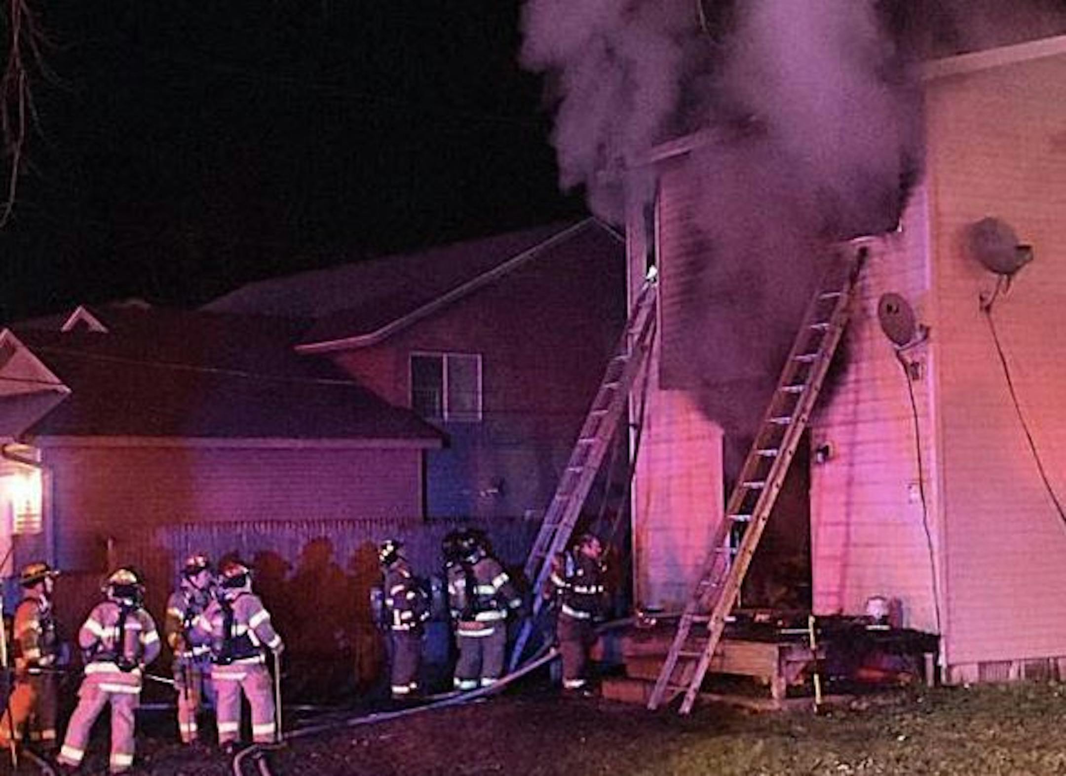 Fire struck this triplex in St. Paul early Sunday.