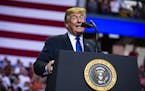 President Donald Trump spoke at a rally in Southaven, Miss., on Tuesday night.