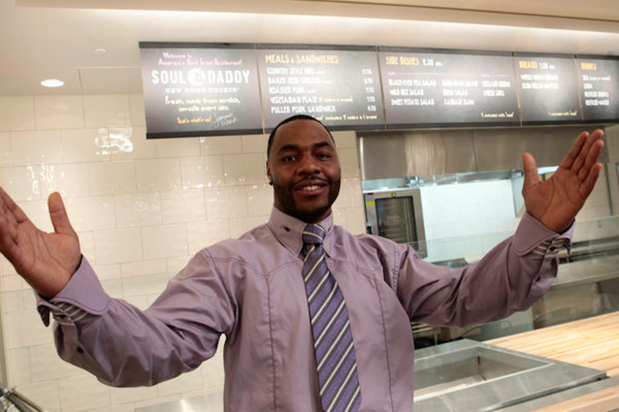 AMERICA'S NEXT GREAT RESTAURANT -- "Opening Night" Episode 109 -- Pictured: Jamawn Woods -- Photo by: Chris  Haston/NBC