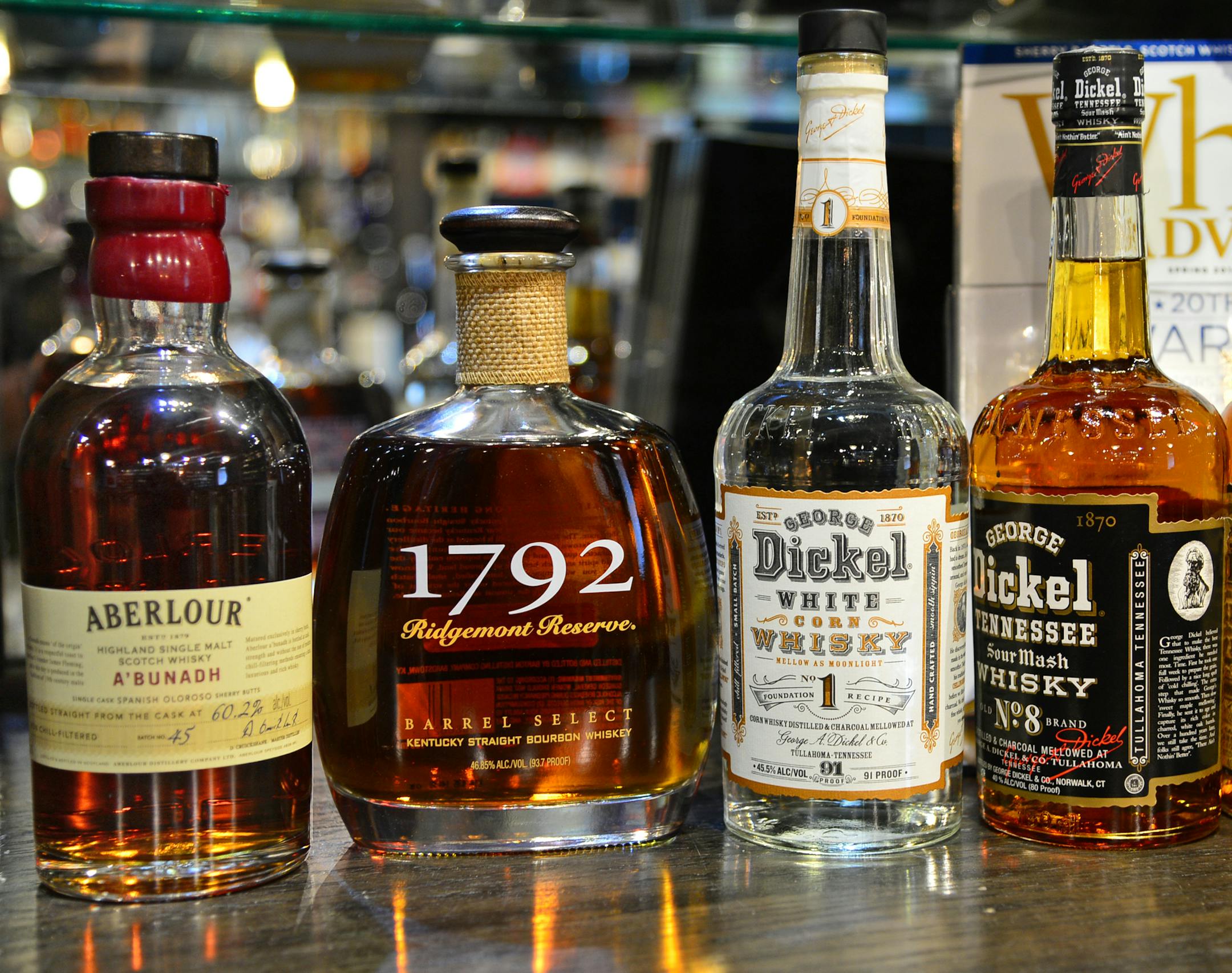 Ace Spirits, a new whiskey and craft beer boutique, opened in Hopkins this week. Owner Louis Dachis said that it will sell every whiskey available in MN. The store shelves are over 11 ft high and bring new meaning to "Top Shelf " ] Richard.Sennott@startribune.com Richard Sennott/Star Tribune Hopkins , Minn. Wednesday 3/26/2014) ** (cq)